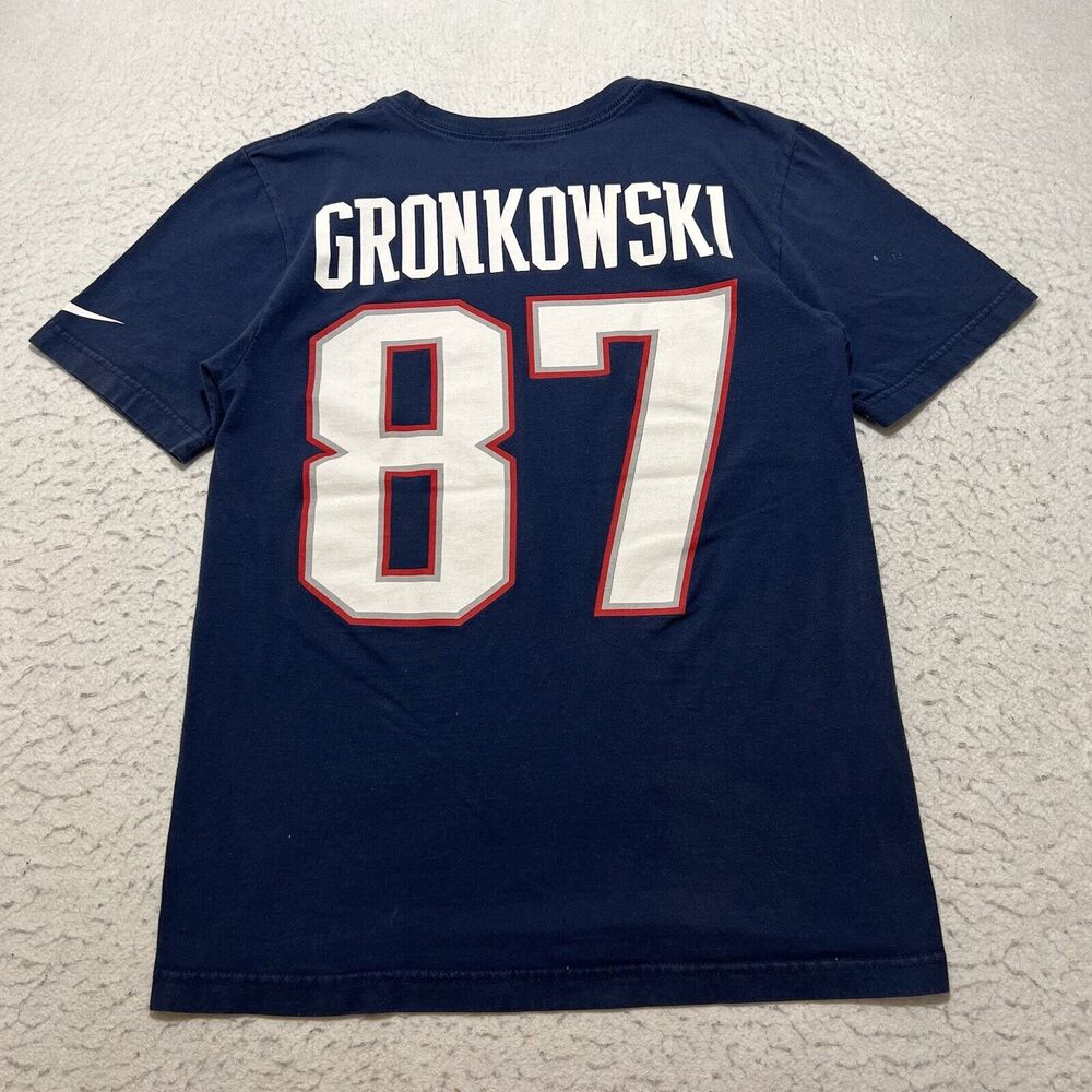 Nike NFL New England Patriots Men's Small #87 Rob Gronkowski Graphic T Shirt